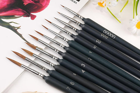 Wood arrow cresting brush set