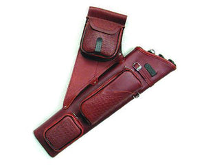 Archers Equipment - Neet Leather NT 2300 Burgundy Quiver Custom